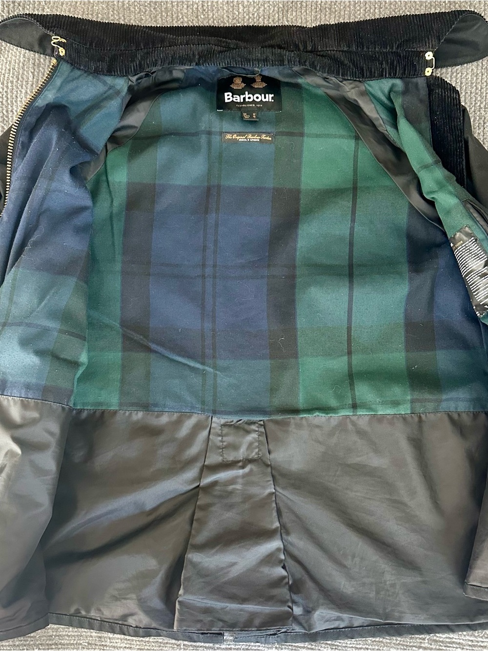 Barbour Gunnerside Wax Jacket Black Size 8 Gently Used - Picture 13 of 15